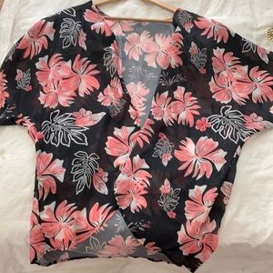 A float flowery dressy light jacket